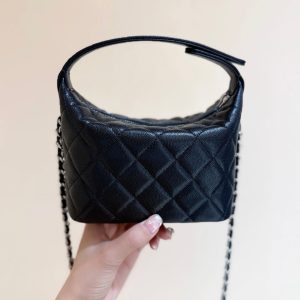 CC 2025 Bento Box Bag Black Calfskin 346313