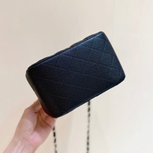 CC 2025 Mini Tote Bag Black Calfskin 346305