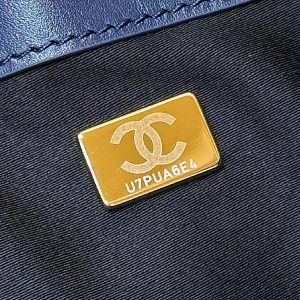 CC 25s Hobo Bag 30cm Dark Blue Tweed Wool