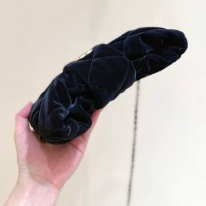 Chanel 2025 Bow Bag 26cm Black Velvet 346049