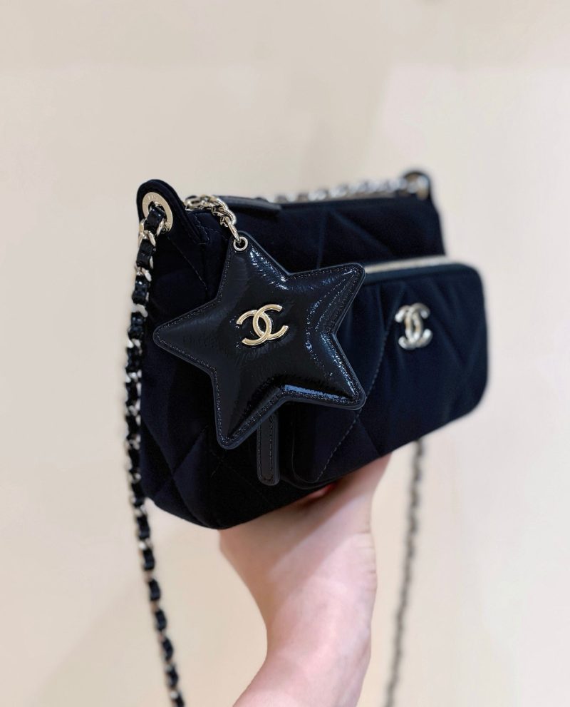 CC 2025 Coco Neige Camera Bag Black Velvet 346321