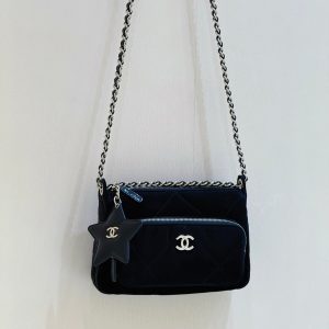 CC 2025 Coco Neige Camera Bag Black Velvet 346321
