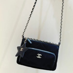 CC 2025 Coco Neige Camera Bag Black Velvet 346321