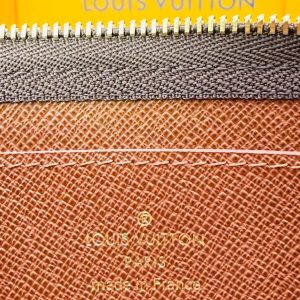 LV 2025 Key Pouch S Brown Cowhide Canvas