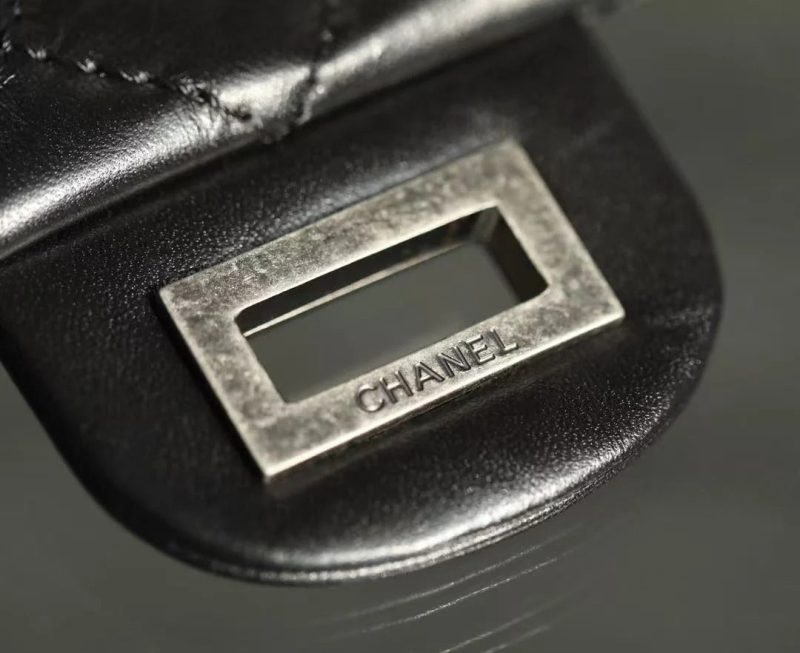 CC 2026 Classic 2.55 Flap Bag Black Aged Lambskin Silver Hardware