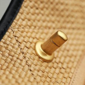 Chanel 2026 Maxi Hobo Bag 28cm Beige Straw Leather 351083