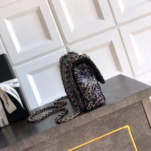 Chanel 2026 Evening Bag 20cm Black Mix Colors Strass Leather