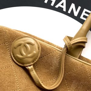 Chanel 2026 Boston Bag 41cm Beige Suede