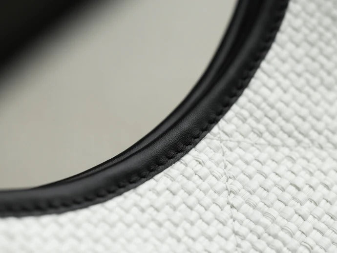 Chanel 2026 Maxi Hobo Bag 28cm White Straw Leather 351096