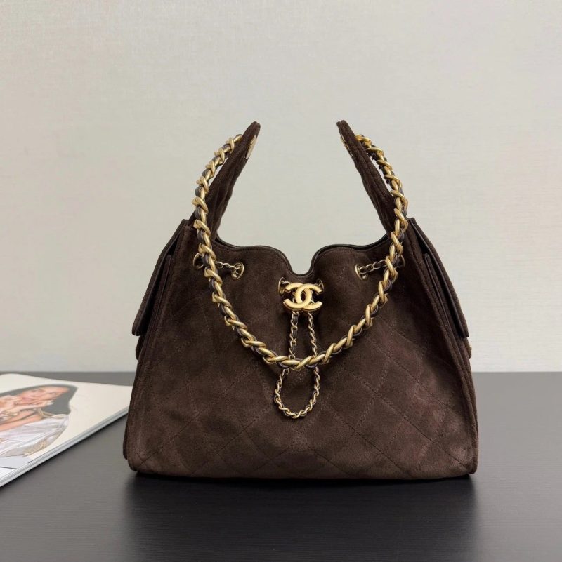imgi_3_20250924_i1758706127_9837_0_jpg CHANEL 25S HOBO BAG 40 CM IN DARK BROWN SUEDE WITH GOLD HARDWARE
