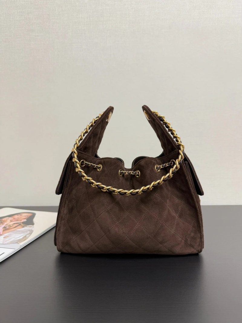 imgi_4_20250924_i1758706127_941_7_jpg_27ba083a-1bb9-47cf-b756-128cb1471d84 CHANEL 25S HOBO BAG 30 CM IN DARK BROWN SUEDE WITH GOLD HARDWARE