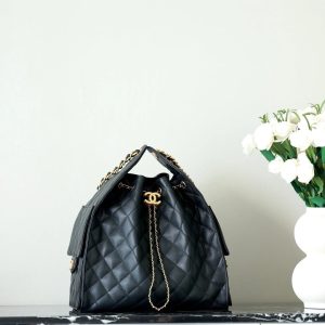 imgi_4_img_44ce8872_20250625_i1750792190031_6385_0_1_jpg CHANEL 25S HOBO BAG 40 CM IN BLACK LAMBSKIN WITH GOLD HARDWARE