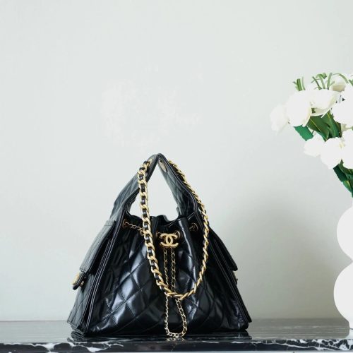 imgi_4_img_44ce8872_20250625_i1750792279862_2578_0_1_jpg CHANEL 25S HOBO BAG 30 CM IN BLACK LIGHT GLOSSY LEATHER WITH GOLD HARDWARE