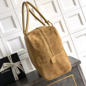 Chanel 2026 Boston Bag 41cm Beige Suede