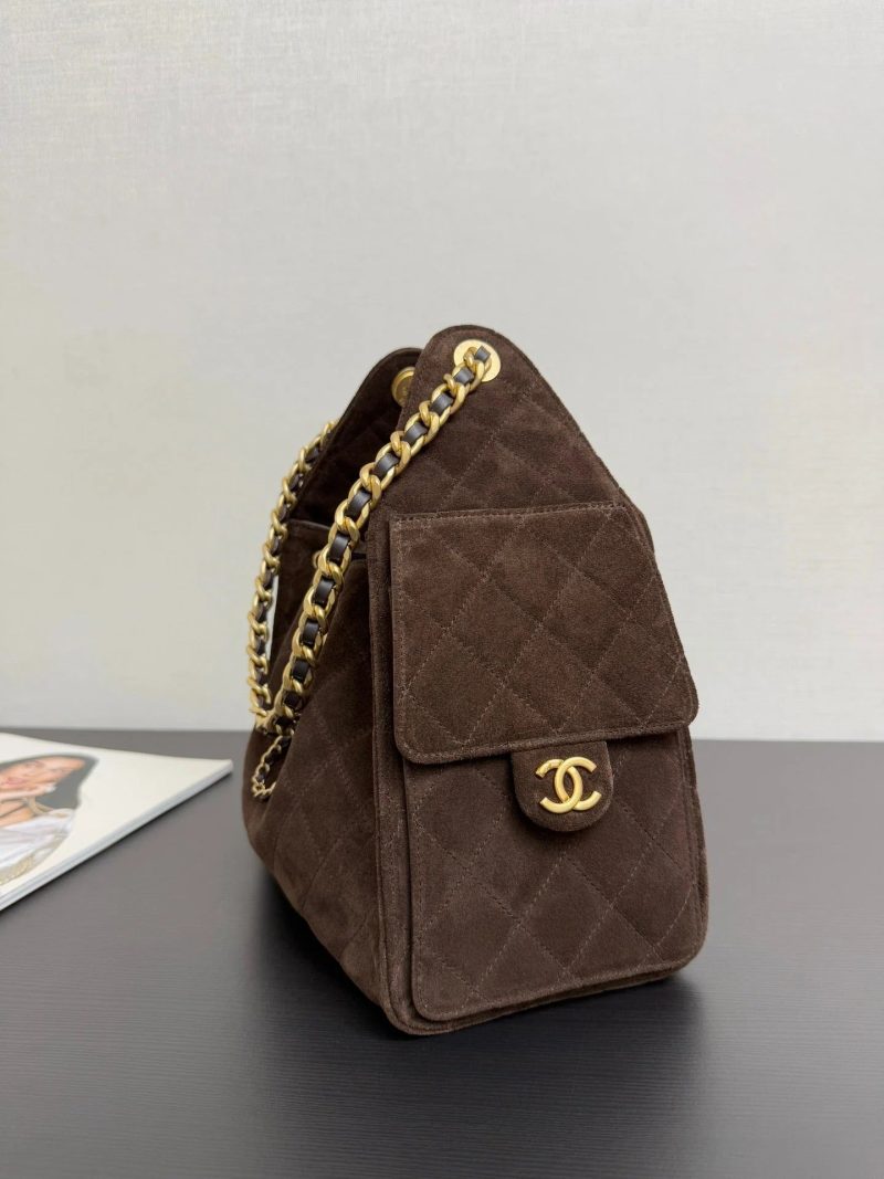 imgi_6_20250924_i1758706127_7910_2_jpg CHANEL 25S HOBO BAG 40 CM IN DARK BROWN SUEDE WITH GOLD HARDWARE