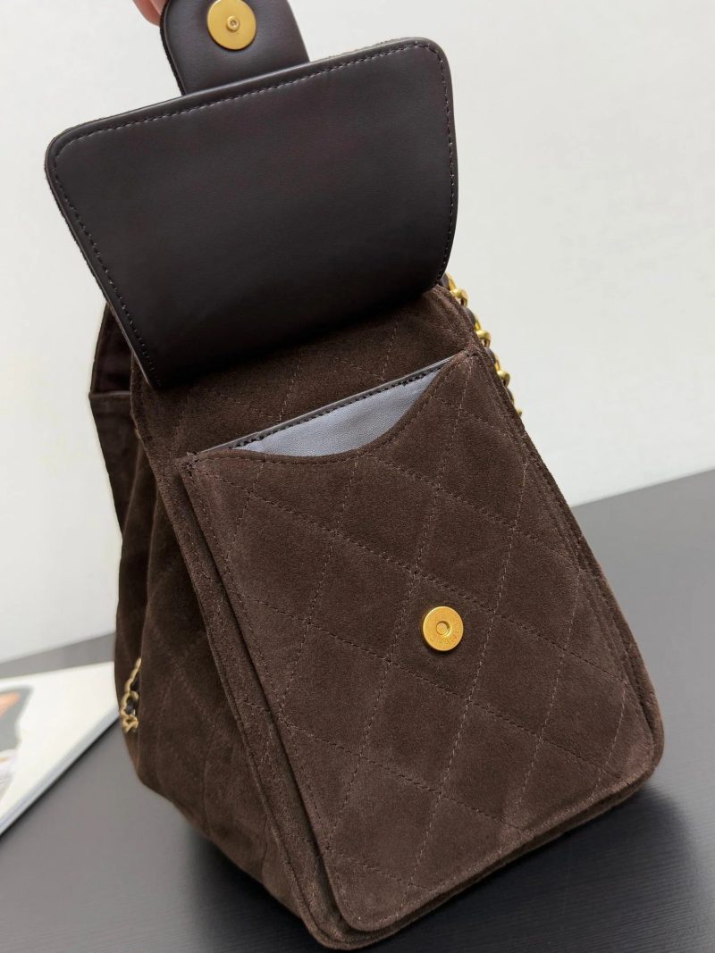 imgi_6_20250924_i1758706127_9128_3_jpg_eaefbd06-772d-4091-a768-bfcf760c86e8 CHANEL 25S HOBO BAG 30 CM IN DARK BROWN SUEDE WITH GOLD HARDWARE