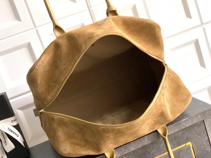 Chanel 2026 Boston Bag 41cm Beige Suede