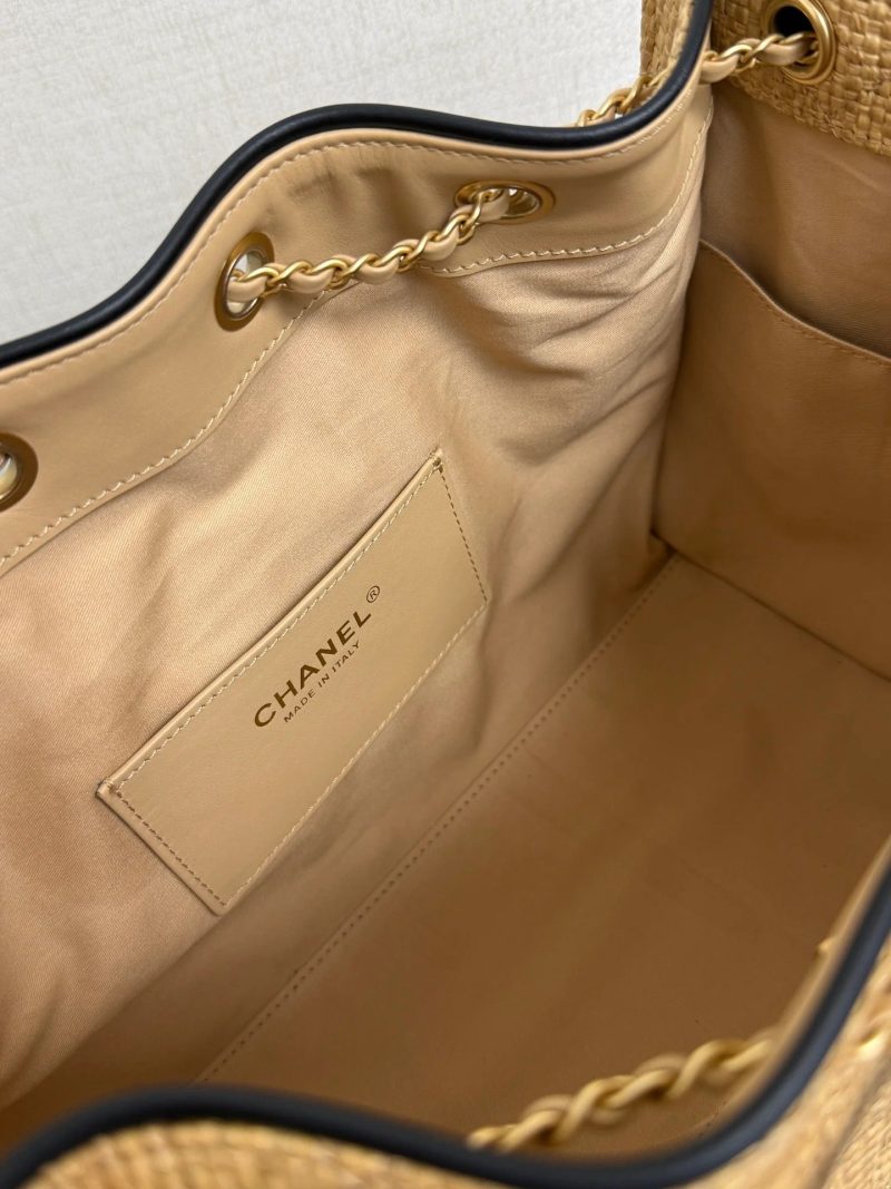 Chanel 2026 Hobo Bag 30cm Apricot Woven Leather