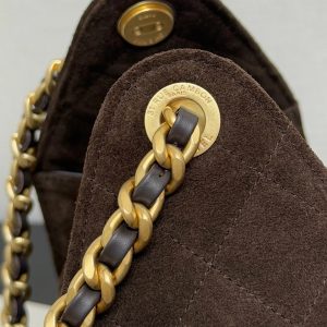 imgi_7_20250924_i1758706127_4362_5_jpg CHANEL 25S HOBO BAG 40 CM IN DARK BROWN SUEDE WITH GOLD HARDWARE