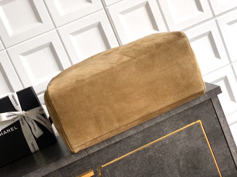 Chanel 2026 Boston Bag 41cm Beige Suede