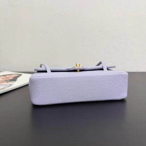 Chanel 2026 Preppy Coco Shoulder Bag Purple Caviar Leather Gold Hardware