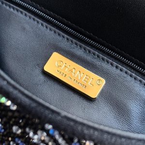 Chanel 2026 Evening Bag 20cm Black Mix Colors Strass Leather