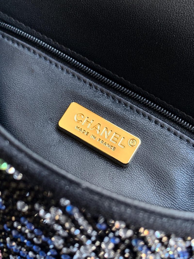 Chanel 2026 Evening Bag 20cm Black Mix Colors Strass Leather