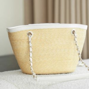 imgi_90_img_44ce8872_20260121_i1768929451702_8463_0_2_jpg Chanel 2026 Shopping Bag 40cm Beige White Straw Lambskin