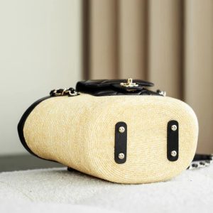 imgi_97_img_44ce8872_20251230_i1767077039337_8521_0_7_jpg Chanel 2026 Shopping Bag 40cm Beige Black Straw Lambskin 351031