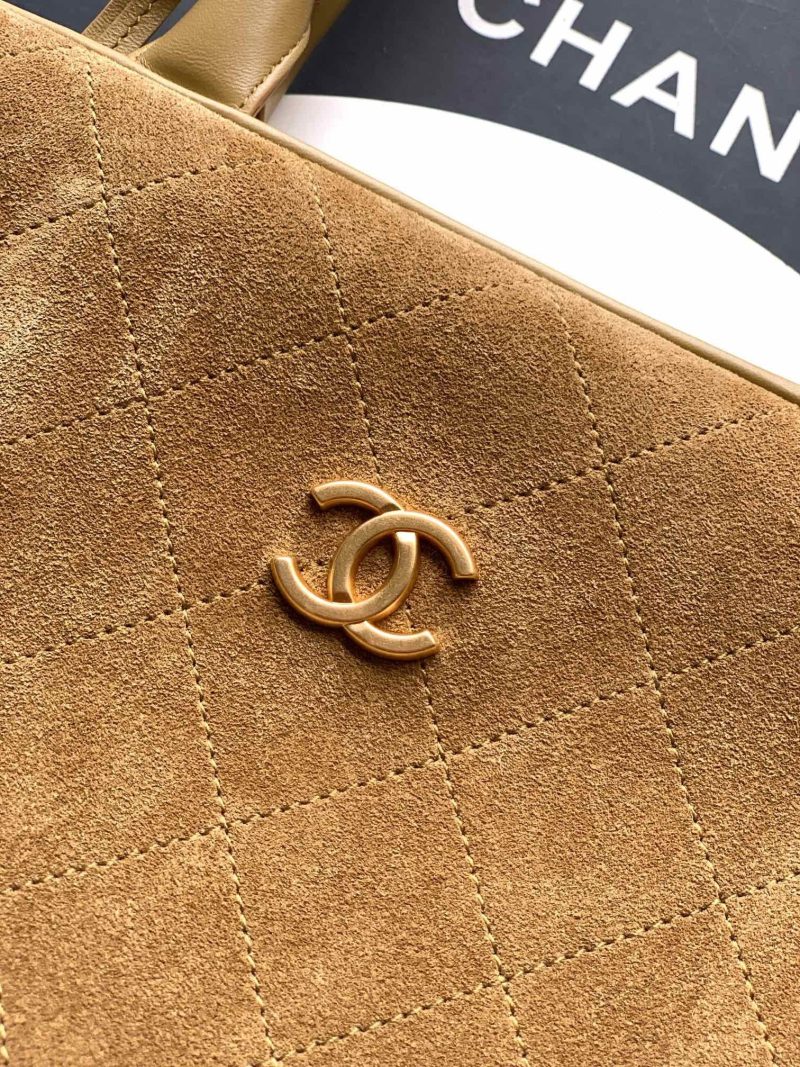 Chanel 2026 Boston Bag 41cm Beige Suede