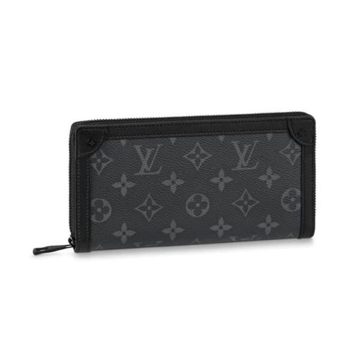 TRUNK ZIPPY WALLET 19.5 BLACK MONOGRAM CANVAS