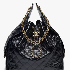 o_1iealqaaf1nia68c1ur41kpbrkh0 CC 25C Hobo Bags 40cm Black Calfskin