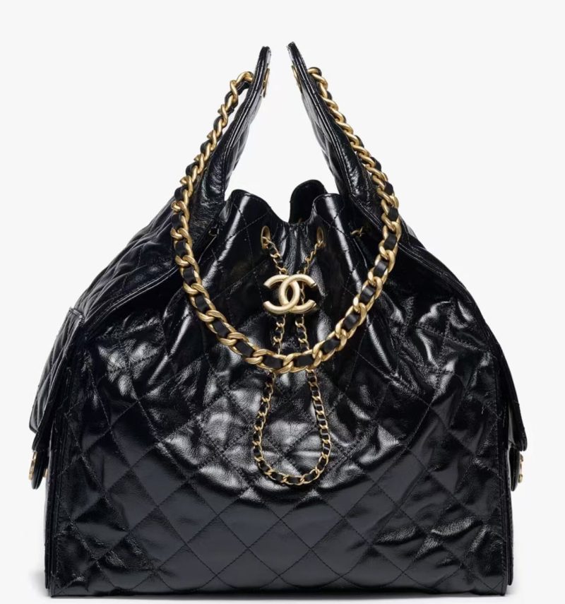 o_1iealqaaf1nia68c1ur41kpbrkh0 CC 25C Hobo Bags 40cm Black Calfskin