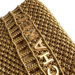 wsxc1710254727502_5 CC Mini 22 Bag 23cm Gold Woven Cowhide Bag