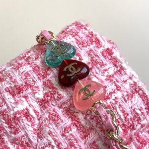 CC Mini 23P Bag 16cm Pink Woolen Plastic Bag