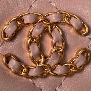 wsxc1710254885582_2 CC Vanity Case 17cm Pink Lambskin Gold hardware