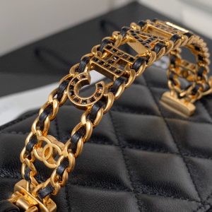 wsxc1710254951354_3 CC Vanity Case 17cm Black Lambskin Gold hardware