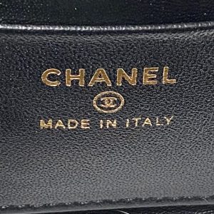 wsxc1710254951354_8 CC Vanity Case 17cm Black Lambskin Gold hardware