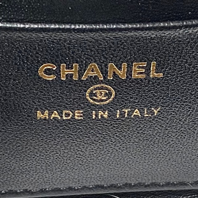 wsxc1710254951354_8 CC Vanity Case 17cm Black Lambskin Gold hardware