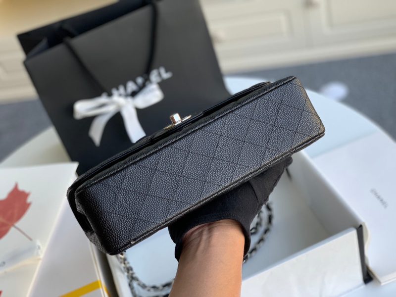 wsxc1710784559292_4 MEDIUM FLAP BAG 25CM BLACK CAVIAR SILVER HARDWARE