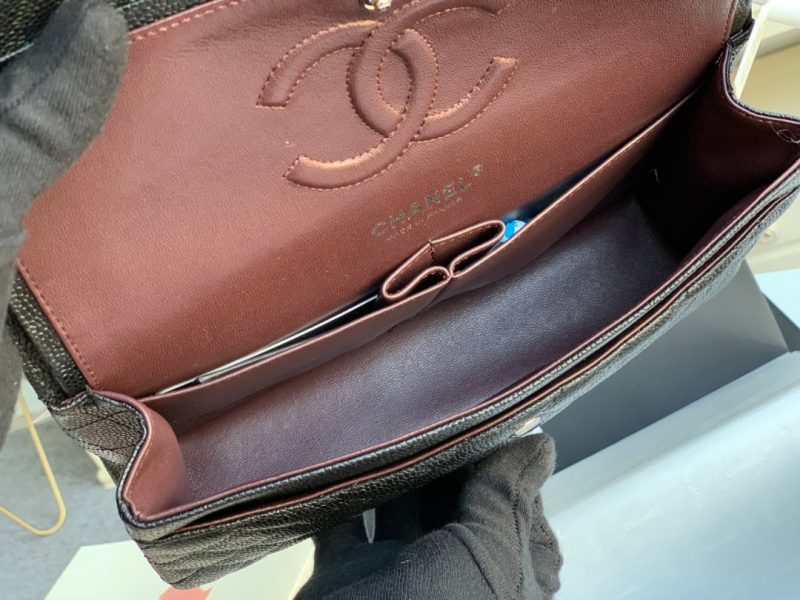 wsxc1710784559292_6 MEDIUM FLAP BAG 25CM BLACK CAVIAR SILVER HARDWARE