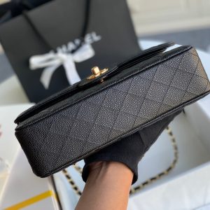 wsxc1710784578727_4 MEDIUM FLAP BAG 25CM BLACK CAVIAR GOLD HARDWARE