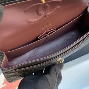 wsxc1710784578727_6 MEDIUM FLAP BAG 25CM BLACK CAVIAR GOLD HARDWARE