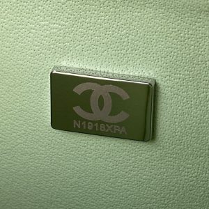 wsxc1710785232230_8 Medium Classic Flap Bag 23cm Light Green Lambskin Silver Hardware