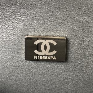 wsxc1710786140637_7 Medium Classic Flap Bag 23cm Grey Lambskin Silver Hardware