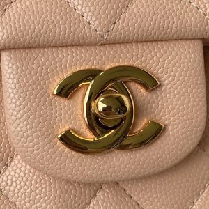 Medium Classic Flap Bag 23cm Salmon Caviar Gold Hardware