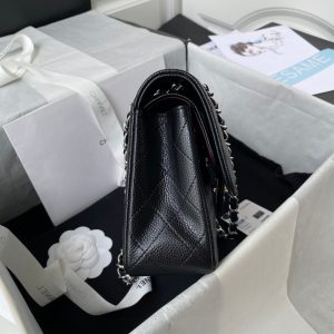 Medium Classic Flap Bag 23cm Black Caviar Silver Hardware