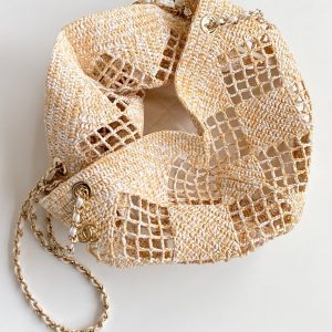 CC 2025 Beach Tote 52 Beige Raffia