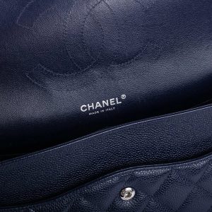 z3168721298967-d467897c7df97c2cb43241fdfb1399dc CC Classic Jumbo Navy Blue Lambskin Silver Hardware