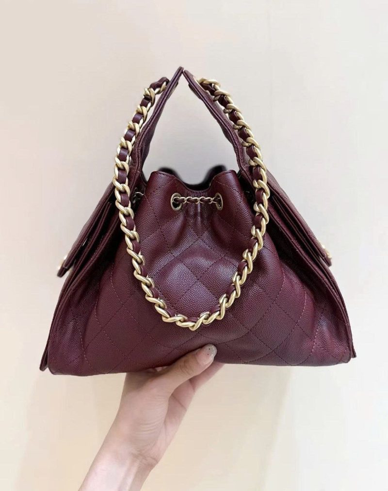 z6949161604924_25f0883ed85c0bc083248f5ea8572154 CC 25S Hobo Bag 25cm Burgundy Calfskin